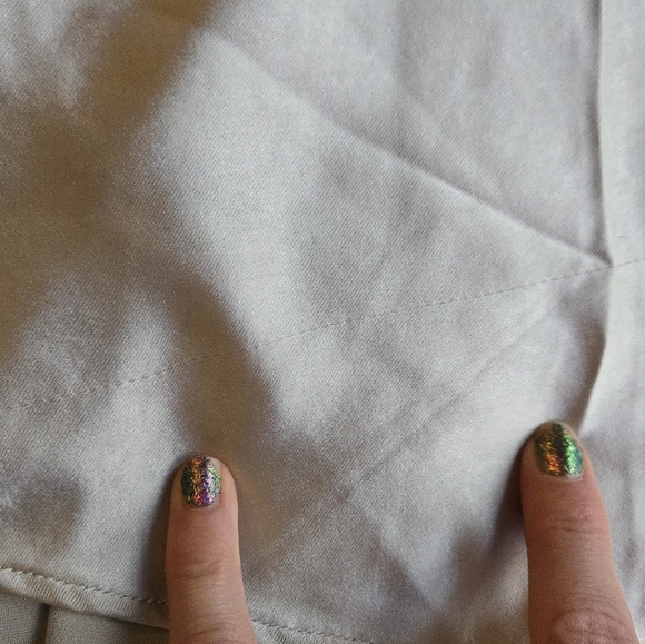 Ann Taylor Champagne Shiny & Matte Satin Flared Midi Skirt Evening Party - Picture 3 of 11